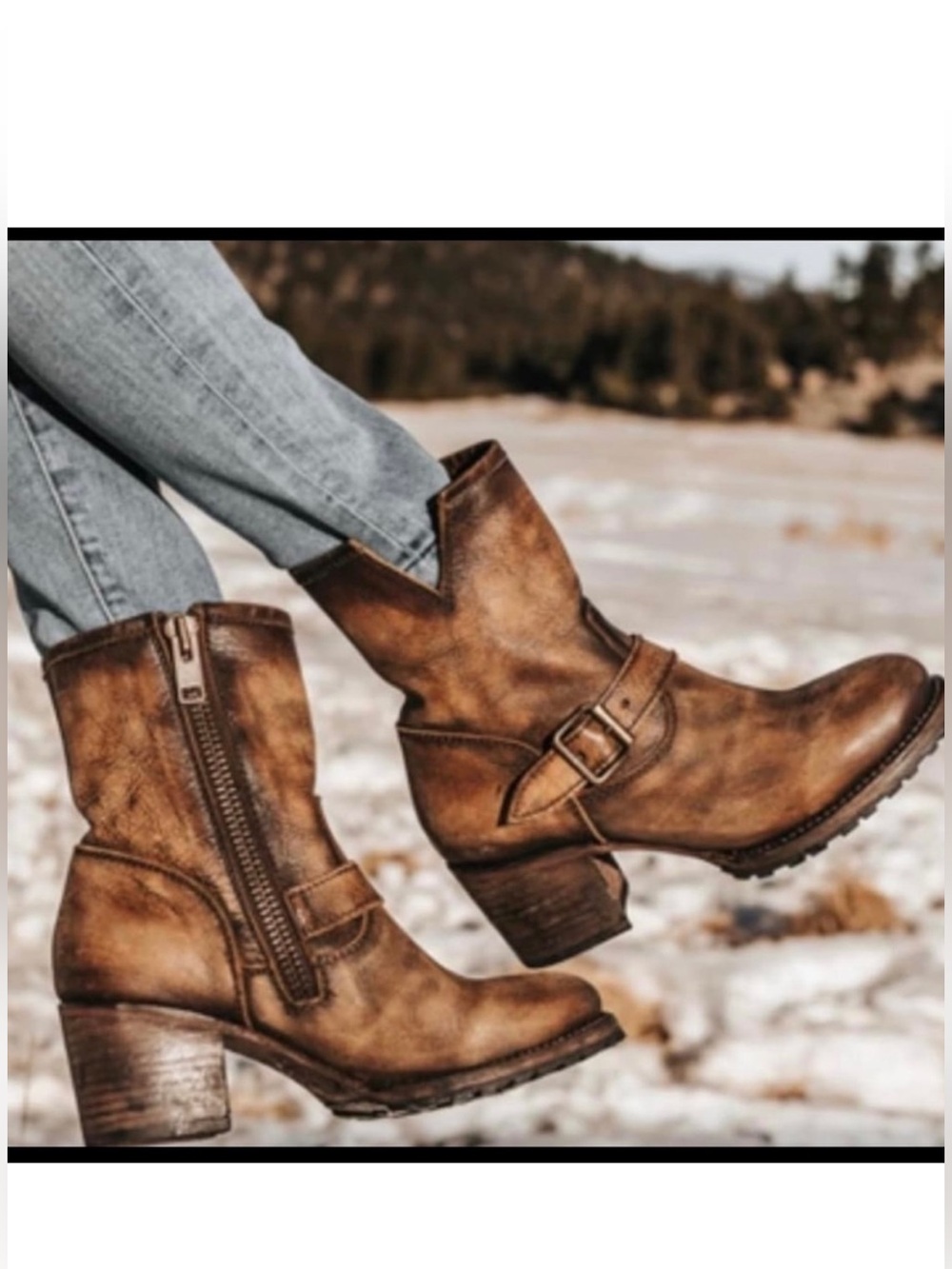 Freebird by Steven Carlito leather harness boots Size 11